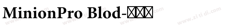 MinionPro Blod字体转换